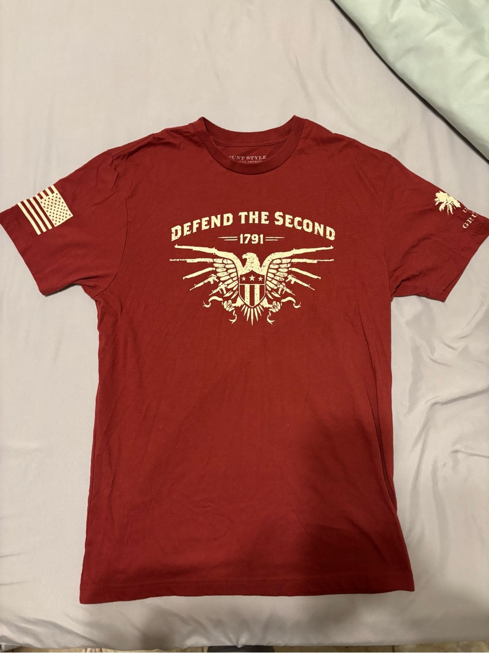 Grunt Style Men’s Red Short Sleeve “Defend The Second” Graphic Tee